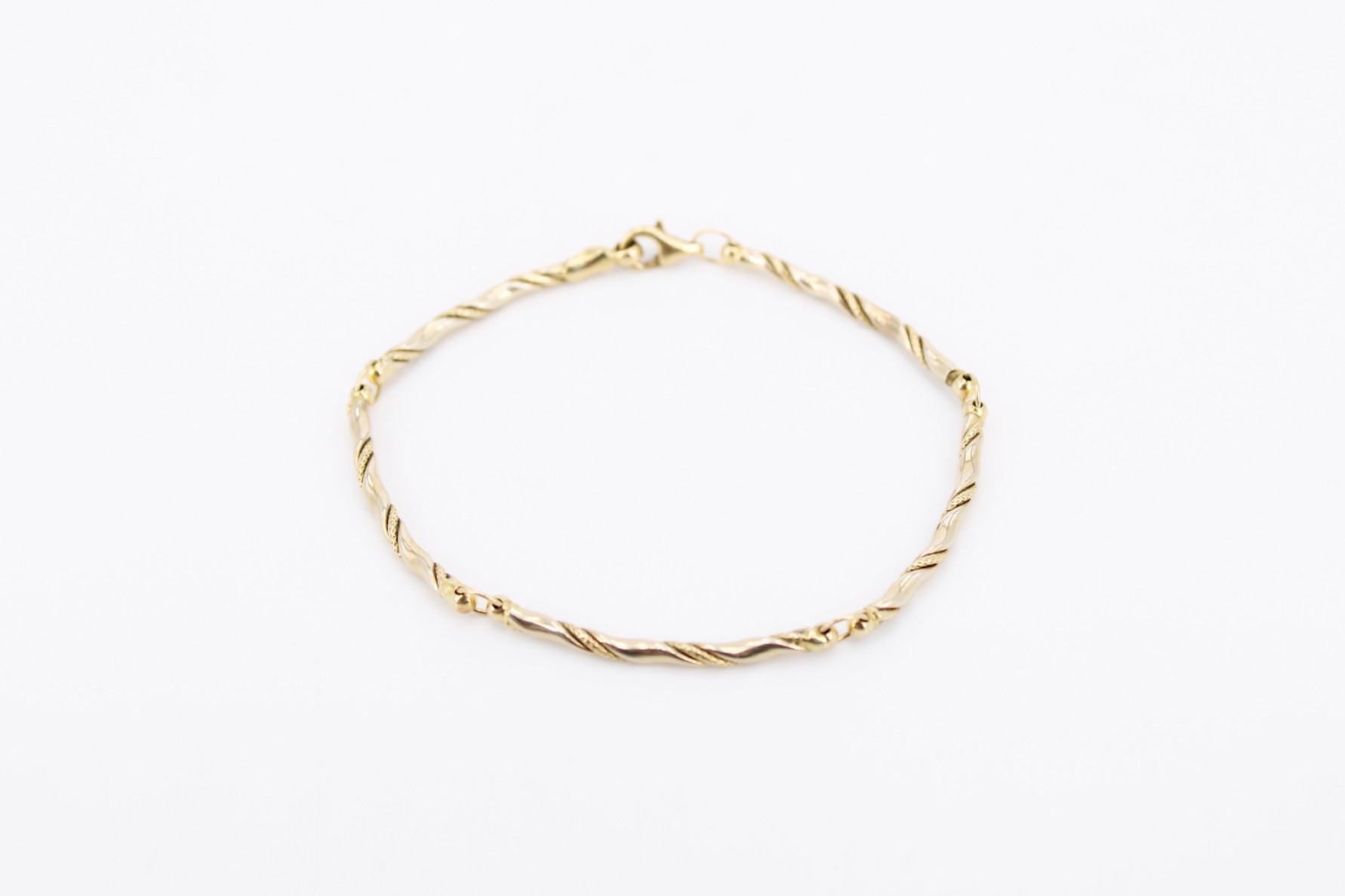 Pulsera de oro combinado de 18k. de segunda mano. Joyería de ocasión | ROYALHYSTERIA