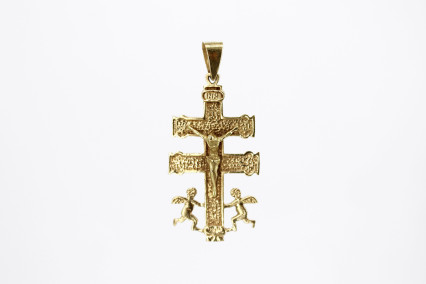 Cruz de oro de 18k. de segunda mano. Joyería de ocasión | ROYALHYSTERIA