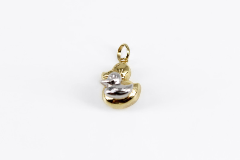 Colgante de oro combinado de 18k. de segunda mano. Joyería de ocasión | ROYALHYSTERIA