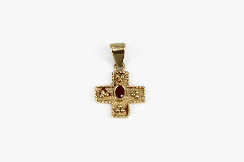 Cruz de oro de 18k. de segunda mano. Joyería de ocasión | ROYALHYSTERIA