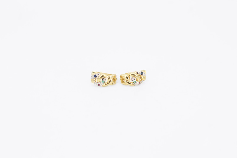 Pendiente de oro de 18k. de segunda mano. Joyería de ocasión | ROYALHYSTERIA