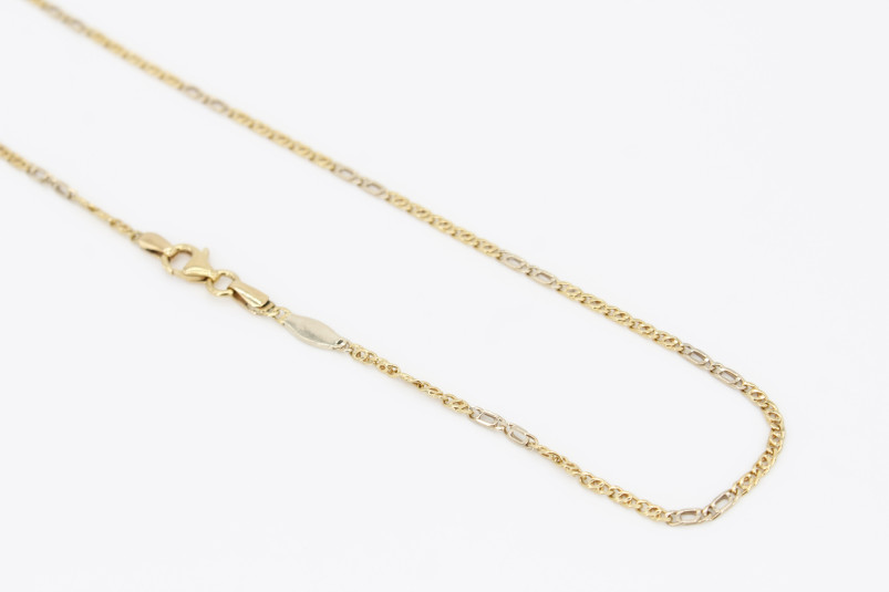 Cadena de oro combinado de 18k. de segunda mano. Joyería de ocasión | ROYALHYSTERIA