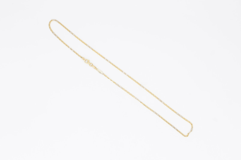 Cadena de oro combinado de 18k. de segunda mano. Joyería de ocasión | ROYALHYSTERIA