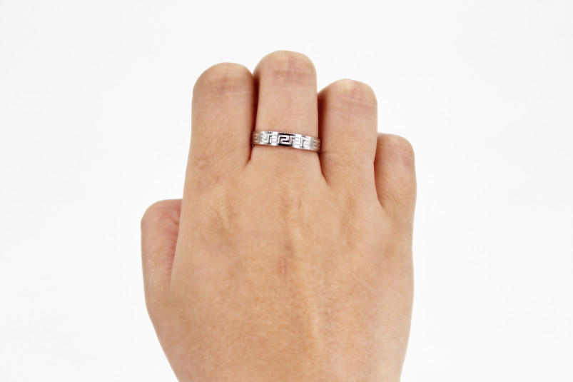 Alianza de oro blanco de 18k. de segunda mano. Joyería de ocasión | ROYALHYSTERIA
