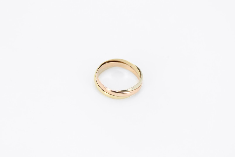 Alianza de oro combinado de 14k. de segunda mano. Joyería de ocasión | ROYALHYSTERIA