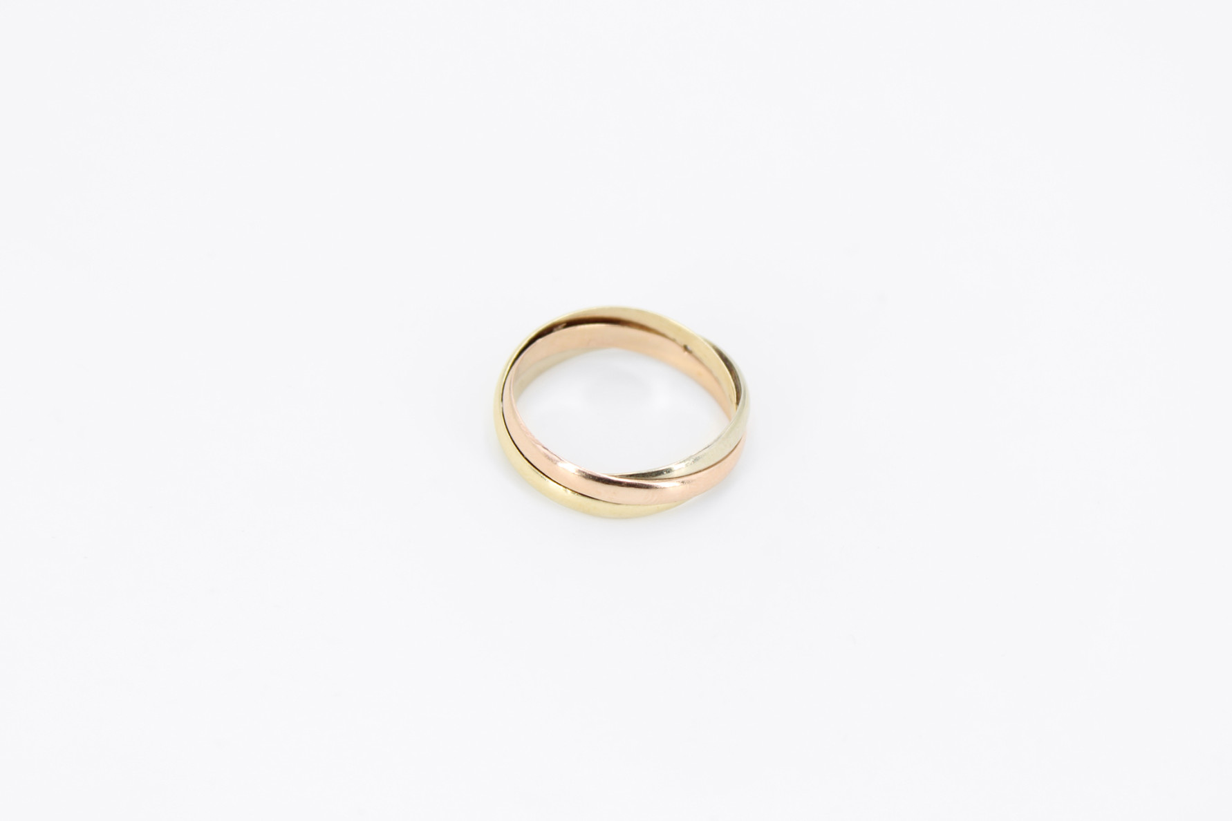 Alianza de oro combinado de 14k. de segunda mano. Joyería de ocasión | ROYALHYSTERIA