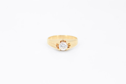 Solitario de oro de 18k. de segunda mano. Joyería de ocasión | ROYALHYSTERIA