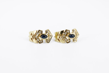 Pendiente de oro de 18k. de segunda mano. Joyería de ocasión | ROYALHYSTERIA