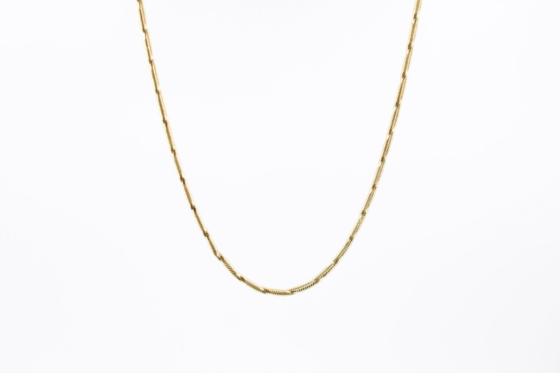 Cadena de oro combinado de 18k. de segunda mano. Joyería de ocasión | ROYALHYSTERIA
