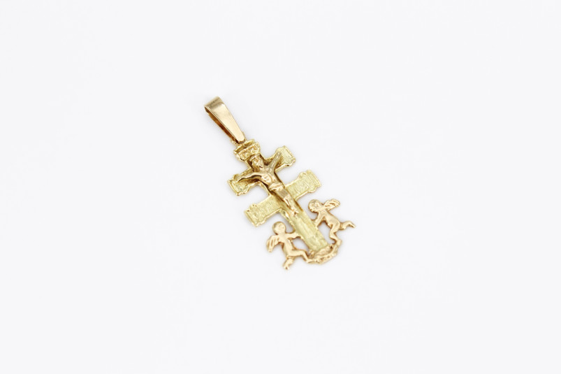 Cruz de oro de 18k. de segunda mano. Joyería de ocasión | ROYALHYSTERIA