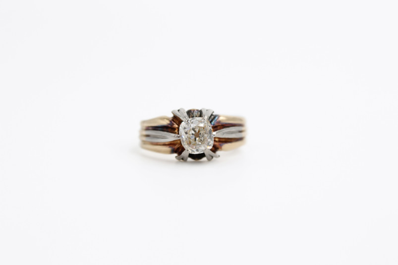 Anillo de oro de 14k con diamantes. de segunda mano. Joyería de ocasión | ROYALHYSTERIA