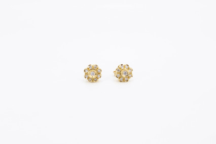 Pendiente de oro de 18k con diamantes. de segunda mano. Joyería de ocasión | ROYALHYSTERIA