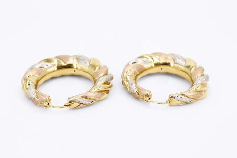 Aro de oro combinado de 18k. de segunda mano. Joyería de ocasión | ROYALHYSTERIA