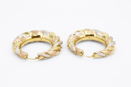 Aro de oro combinado de 18k. de segunda mano. Joyería de ocasión | ROYALHYSTERIA