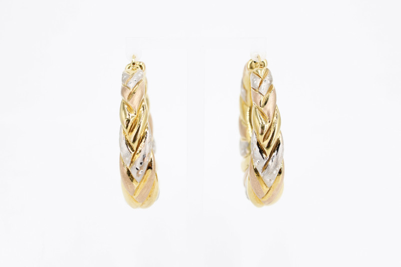 Aro de oro combinado de 18k. de segunda mano. Joyería de ocasión | ROYALHYSTERIA