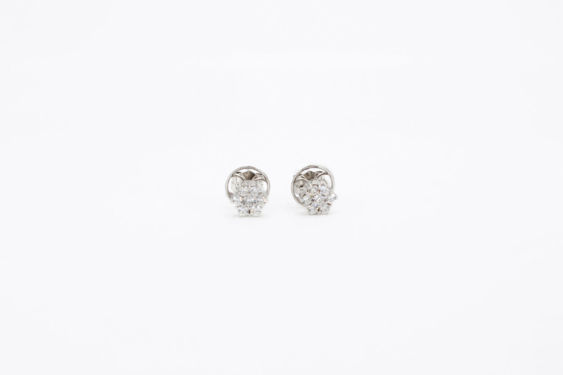 Pendiente de oro de 18k con diamantes. de segunda mano. Joyería de ocasión | ROYALHYSTERIA