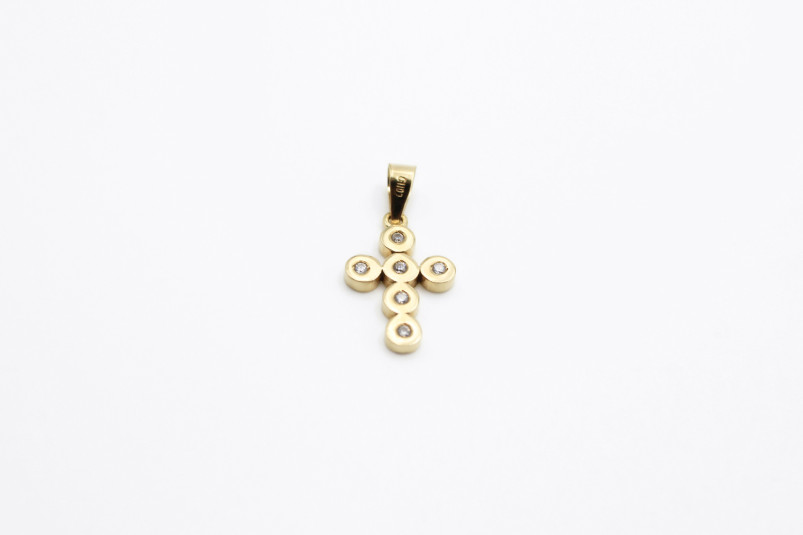 Cruz de oro de 18k. de segunda mano. Joyería de ocasión | ROYALHYSTERIA