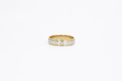 Alianza de oro combinado de 18k. de segunda mano. Joyería de ocasión | ROYALHYSTERIA