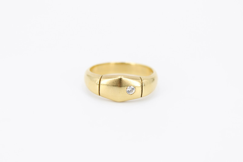 Solitario de oro de 18k. de segunda mano. Joyería de ocasión | ROYALHYSTERIA