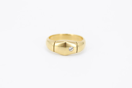 Solitario de oro de 18k. de segunda mano. Joyería de ocasión | ROYALHYSTERIA