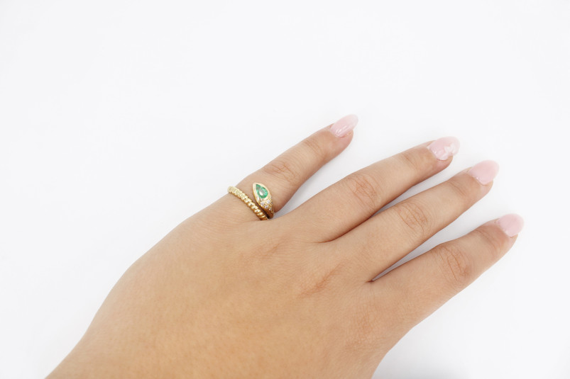 Anillo de oro de 18k. de segunda mano. Joyería de ocasión | ROYALHYSTERIA