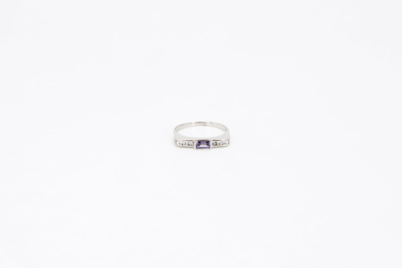 Anillo de oro blanco de 18k. de segunda mano. Joyería de ocasión | ROYALHYSTERIA