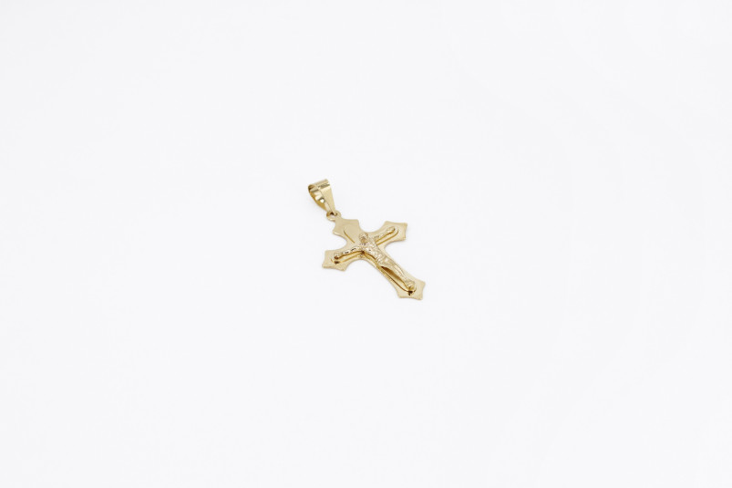 Cruz de oro de 18k. de segunda mano. Joyería de ocasión | ROYALHYSTERIA