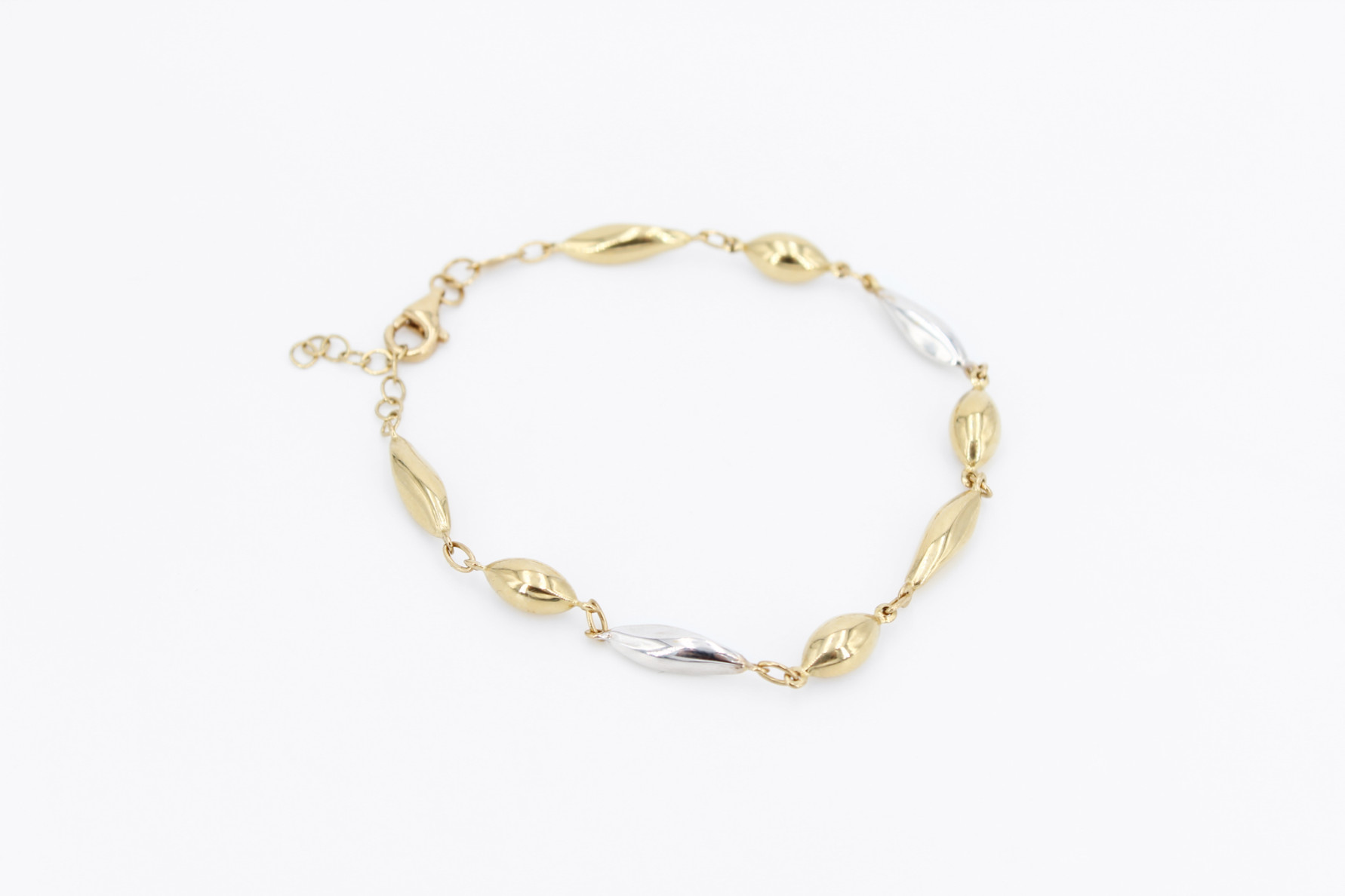 Pulsera de oro combinado de 18k. de segunda mano. Joyería de ocasión | ROYALHYSTERIA