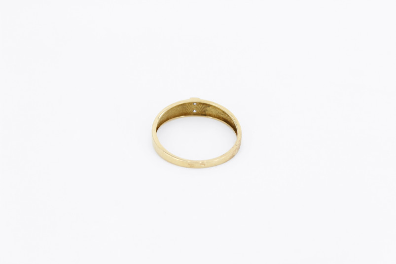 Anillo de oro combinado de 18k. de segunda mano. Joyería de ocasión | ROYALHYSTERIA