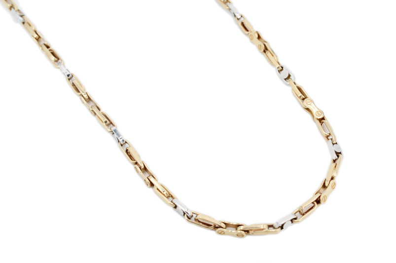 Cadena de oro combinado de 18k. de segunda mano. Joyería de ocasión | ROYALHYSTERIA