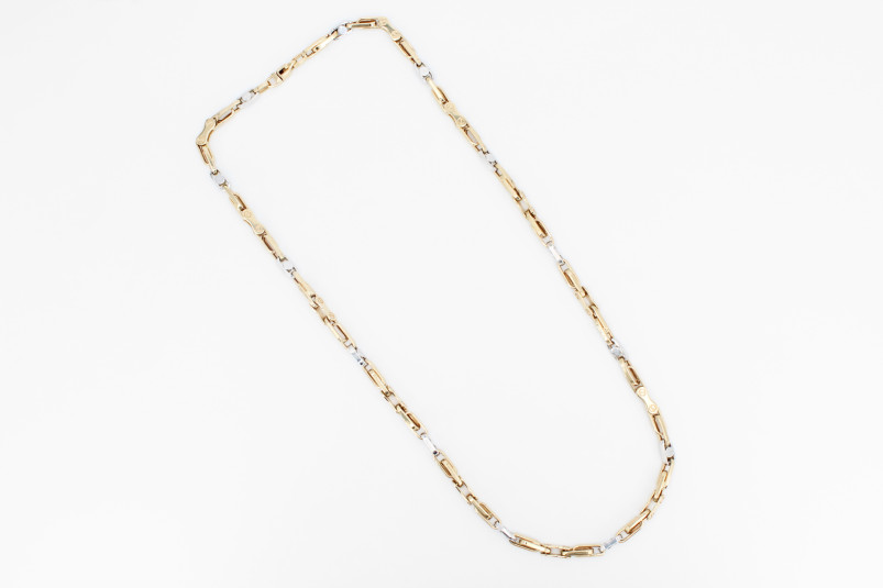 Cadena de oro combinado de 18k. de segunda mano. Joyería de ocasión | ROYALHYSTERIA