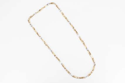 Cadena de oro combinado de 18k. de segunda mano. Joyería de ocasión | ROYALHYSTERIA