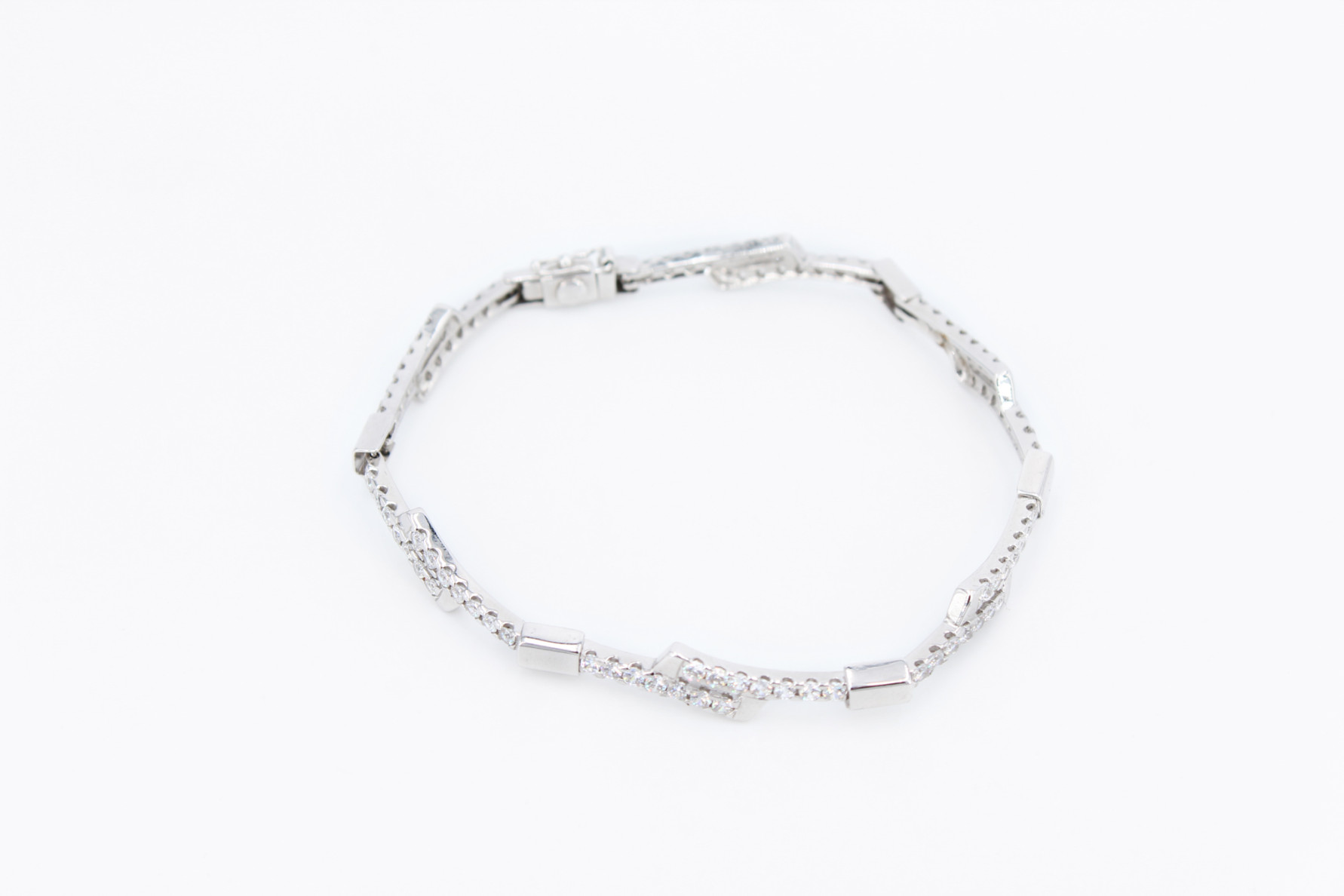 Pulsera de oro blanco de 18k. de segunda mano. Joyería de ocasión | ROYALHYSTERIA