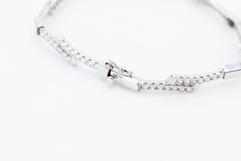 Pulsera de oro blanco de 18k. de segunda mano. Joyería de ocasión | ROYALHYSTERIA