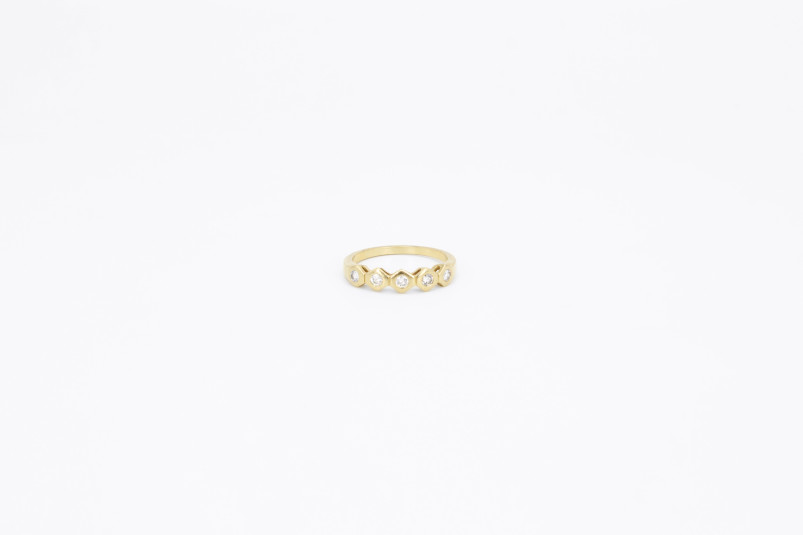 Anillo de oro de 18k con diamantes. de segunda mano. Joyería de ocasión | ROYALHYSTERIA