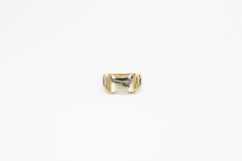 Anillo de oro combinado de 18k. de segunda mano. Joyería de ocasión | ROYALHYSTERIA