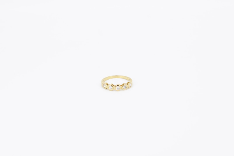 Anillo de oro de 18k con diamantes. de segunda mano. Joyería de ocasión | ROYALHYSTERIA