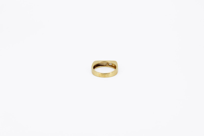 Anillo de oro combinado de 18k con diamantes. de segunda mano. Joyería de ocasión | ROYALHYSTERIA