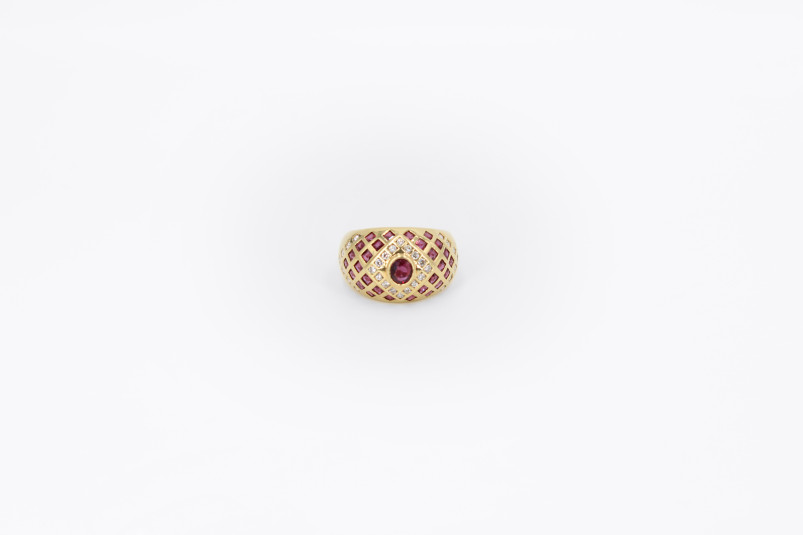 Anillo de oro de 18k con diamantes. de segunda mano. Joyería de ocasión | ROYALHYSTERIA
