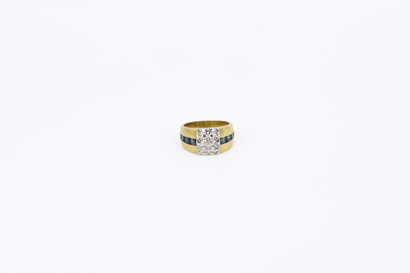 Anillo de oro de 18k con diamantes. de segunda mano. Joyería de ocasión | ROYALHYSTERIA