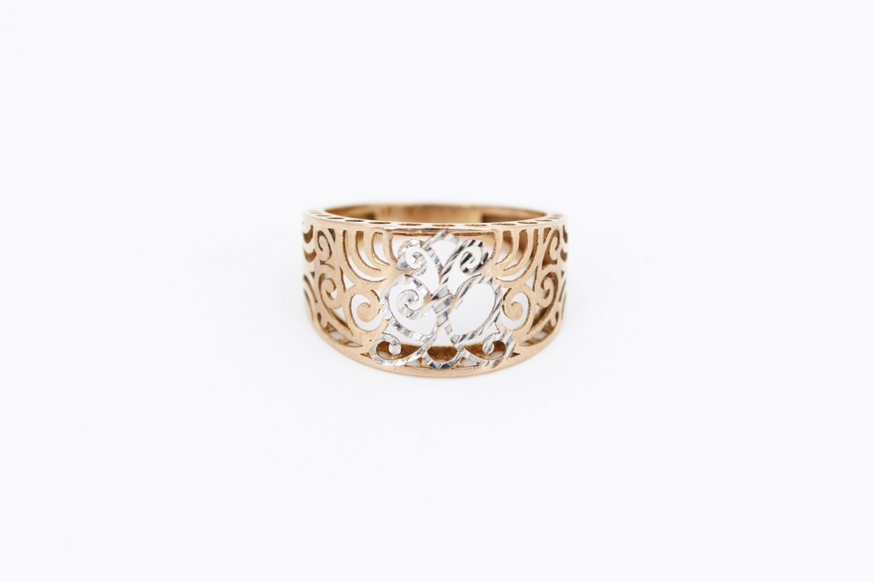 Anillo de oro rosa de 18k. de segunda mano. Joyería de ocasión | ROYALHYSTERIA
