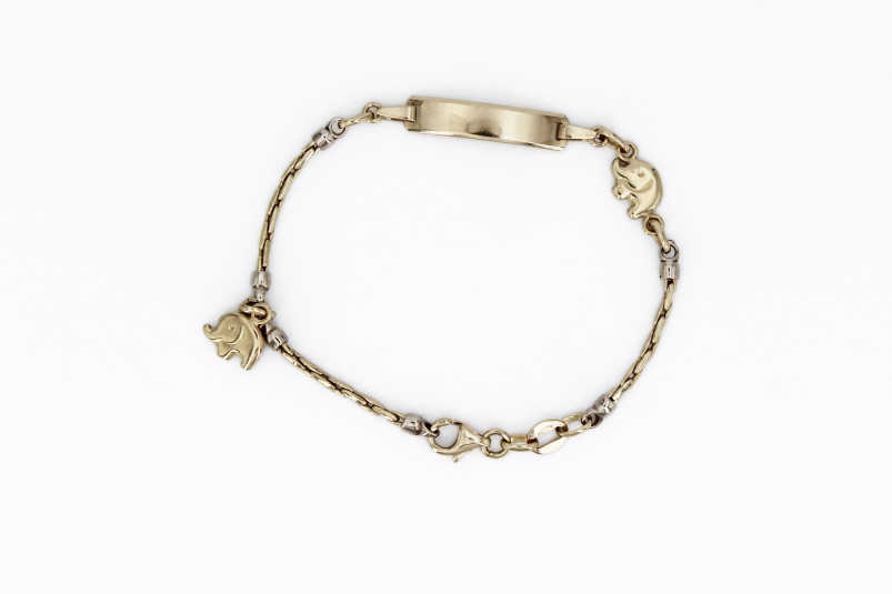 Esclava de oro combinado de 18k. de segunda mano. Joyería de ocasión | ROYALHYSTERIA