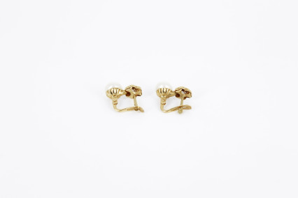 Pendiente de oro de 18k. de segunda mano. Joyería de ocasión | ROYALHYSTERIA