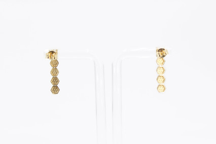 Pendiente de oro de 18k. de segunda mano. Joyería de ocasión | ROYALHYSTERIA