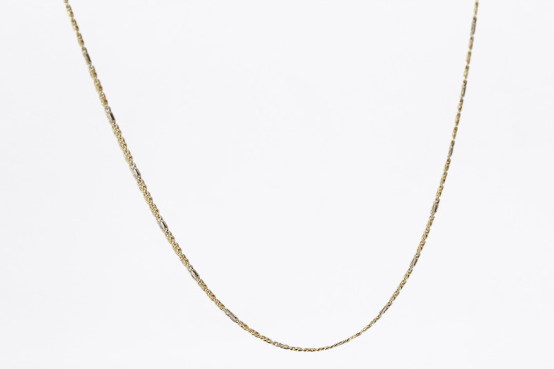 Cadena de oro combinado de 18k. de segunda mano. Joyería de ocasión | ROYALHYSTERIA