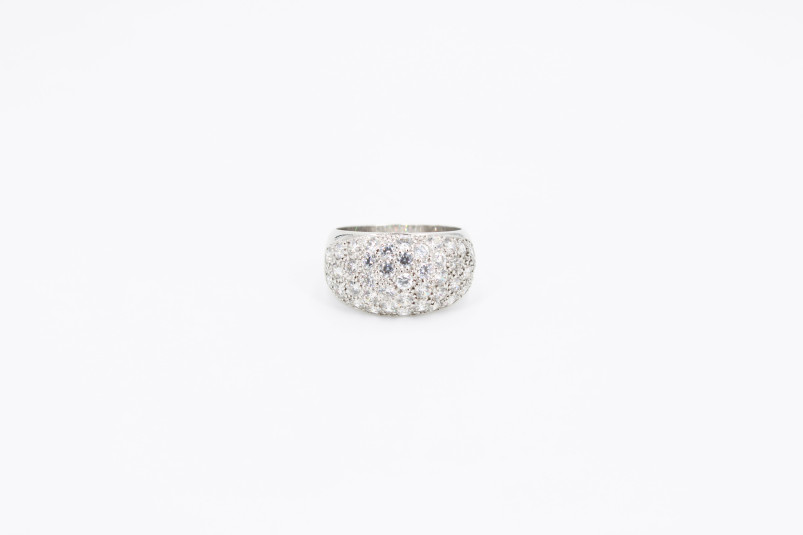 Anillo de oro blanco de 18k. de segunda mano. Joyería de ocasión | ROYALHYSTERIA