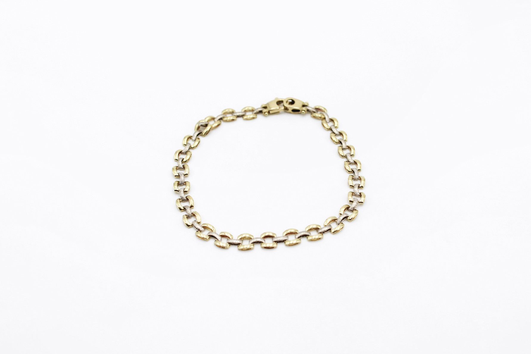 Pulsera de oro combinado de 18k. de segunda mano. Joyería de ocasión | ROYALHYSTERIA