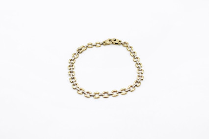 Pulsera de oro combinado de 18k. de segunda mano. Joyería de ocasión | ROYALHYSTERIA