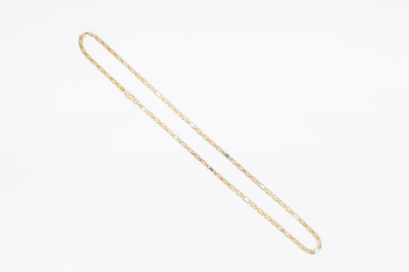 Cadena de oro combinado de 18k. de segunda mano. Joyería de ocasión | ROYALHYSTERIA