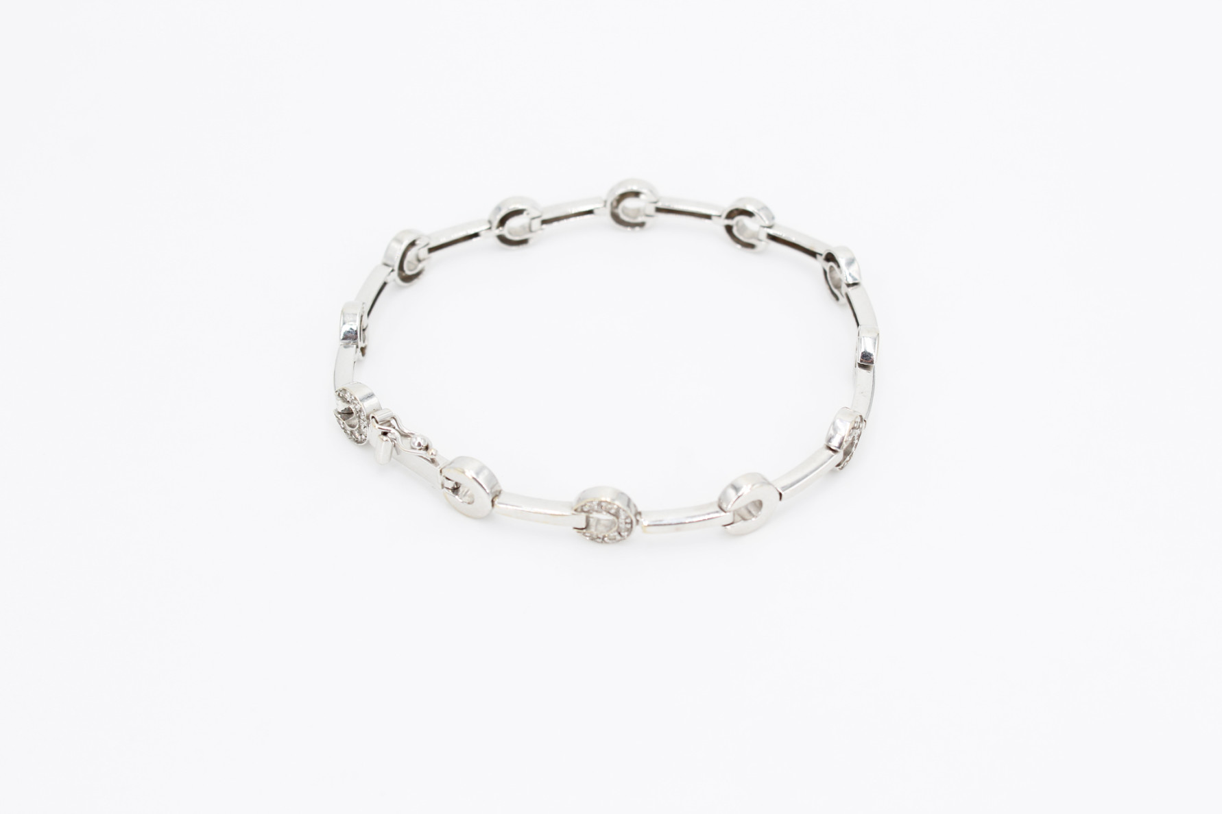 Pulsera de oro blanco de 18k. de segunda mano. Joyería de ocasión | ROYALHYSTERIA